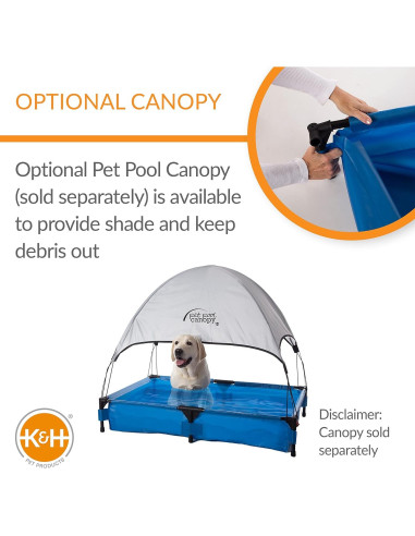 Piscina para Mascotas K&H Extra Grande 127x81cm Plegable