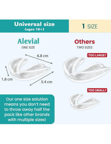 Protector Bucal Alevial para Bruxismo y TMJ - 6 Unidades