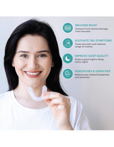 Protector Bucal Alevial para Bruxismo y TMJ - 6 Unidades