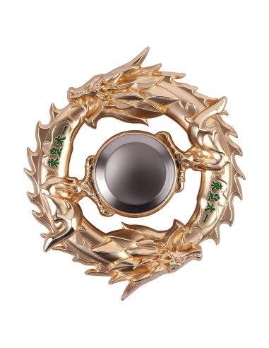 Spinner Fidget Metal MTELE Dragón Dorado Alivio Ansiedad