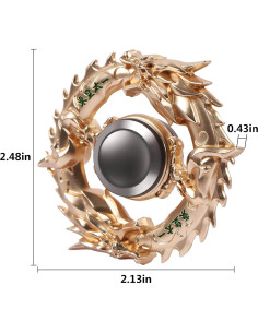 Spinner Fidget Metal MTELE Dragón Dorado Alivio Ansiedad 2