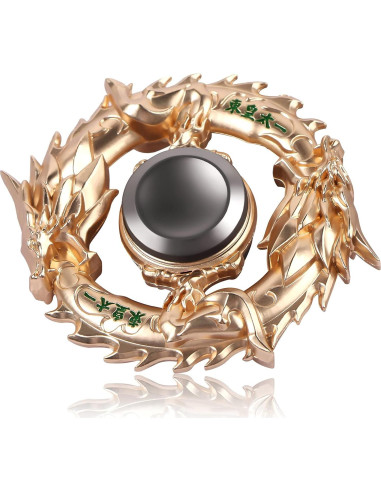 Spinner Fidget Metal MTELE Dragón Dorado Alivio Ansiedad