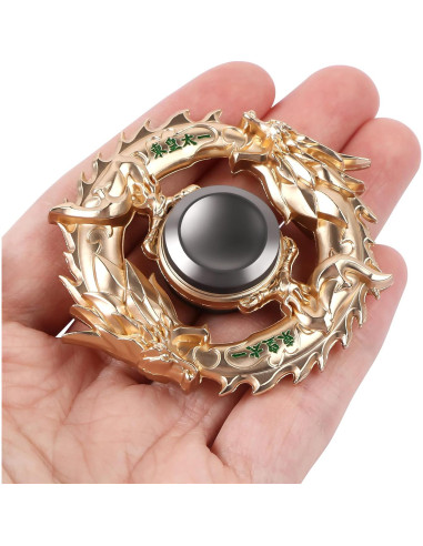 Spinner Fidget Metal MTELE Dragón Dorado Alivio Ansiedad