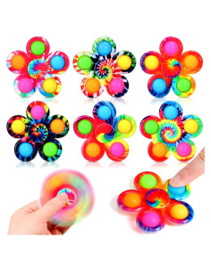 Set de 6 Fidget Spinners SCIONE Antiestrés para Niños