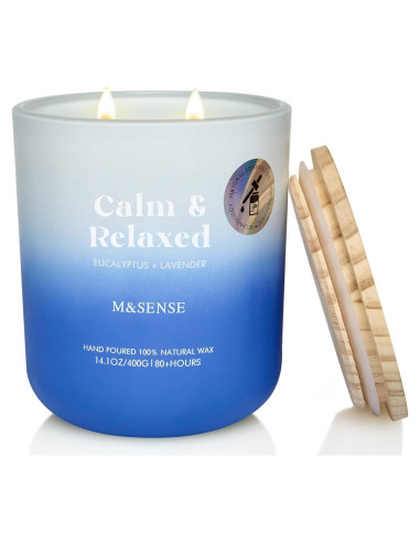 Vela Aromática M&SENSE Eucalipto y Lavanda 400g 80h