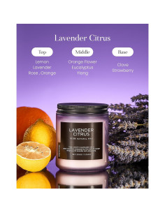 Vela Aromática M&SENSE de Cítricos y Lavanda 199g 2
