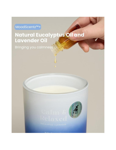 Vela Aromática M&SENSE Eucalipto y Lavanda 400g 80h