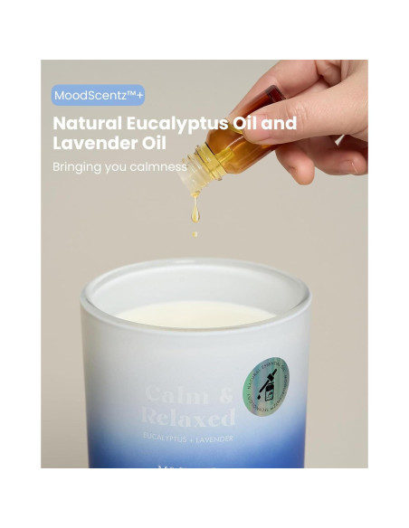 Vela Aromática M&SENSE Eucalipto y Lavanda 400g 80h