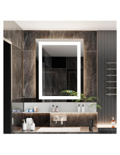 Espejo LED Inteligente Luminorcrest 71x91 cm Anti-Niebla