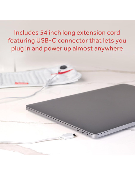 Almohadilla Térmica USB-C Sunbeam 31.75x19.05cm Alivio Dolor