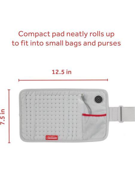Almohadilla Térmica USB-C Sunbeam 31.75x19.05cm Alivio Dolor