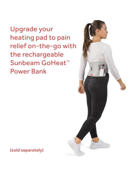 Almohadilla Térmica USB-C Sunbeam 31.75x19.05cm Alivio Dolor