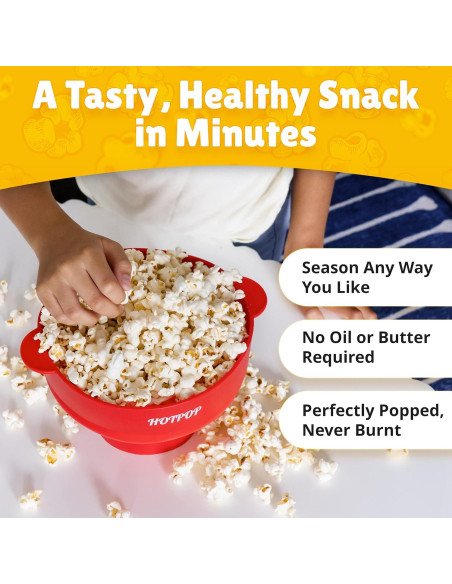 Hacedor de Palomitas HotPop Silicona Plegable 15 Tazas Negro