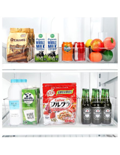 Juego de 10 Organizadores de Alimentos YKIOKE - Plástico Transparente 2