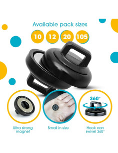 Cintas de Cable Magnéticas Hatsbi - Paquete de 20 Unidades 2