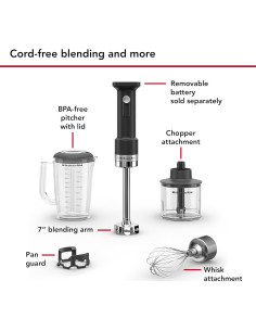 Batidora de Mano Inalámbrica KitchenAid Go 4 Tazas KHBRV05BM 2