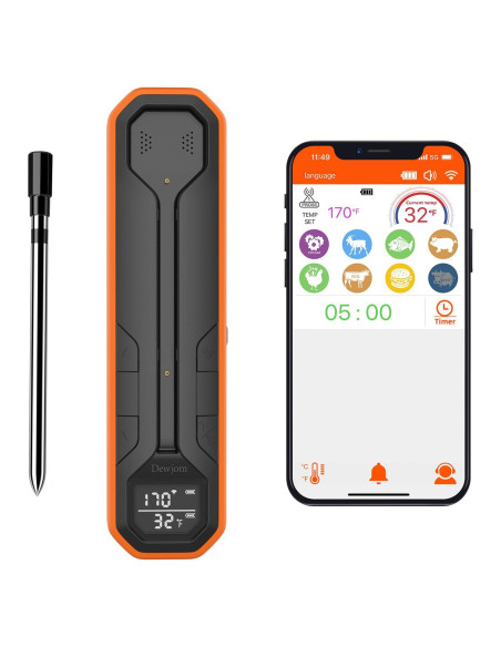 Termómetro de Carne Inalámbrico Hongkang - Digital 152,4 m