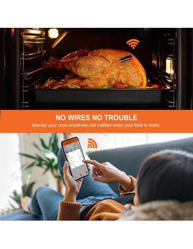 Termómetro de Carne Inalámbrico Hongkang - Digital 152,4 m