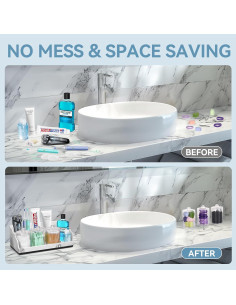 Organizador de Baño TuCao de Mármol con 3 Soportes Blanco 2