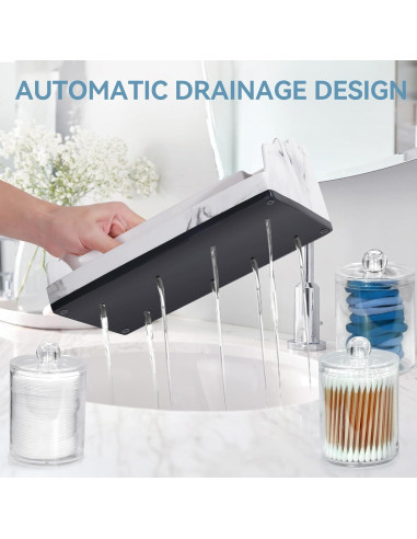 Organizador de Baño TuCao de Mármol con 3 Soportes Blanco