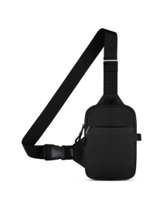 Bolsa Cruzada USHAKE Negra para Hombres y Mujeres - 27.4x21 cm