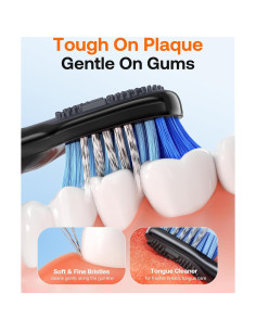 Cepillo de Dientes Eléctrico Bitvae H1D2 Negro con 5 Modos 2