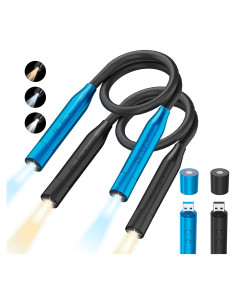 2 Luces de Lectura LED para Cuello Recargables 3 Colores