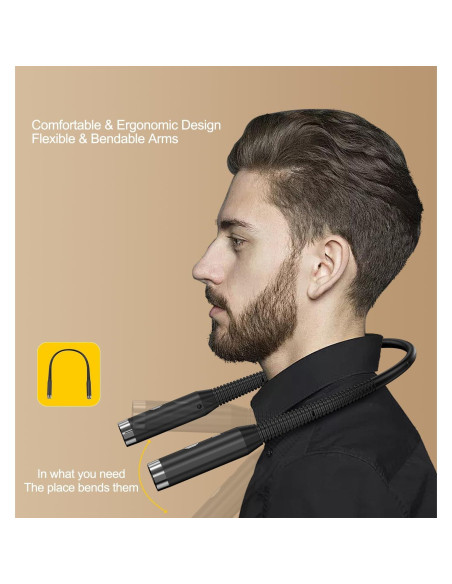 Luz de Lectura para el Cuello RinTao LED 3 Niveles Negra