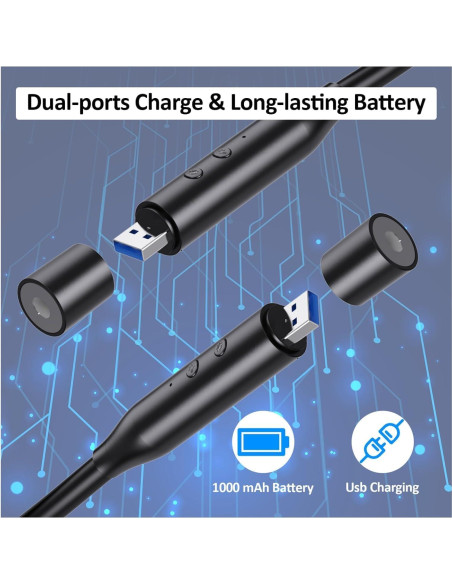 2 Luces de Lectura LED para Cuello Recargables 3 Colores