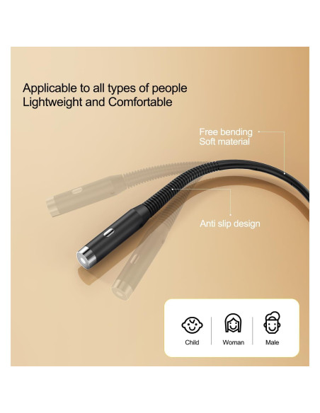 Luz de Lectura para el Cuello RinTao LED 3 Niveles Negra