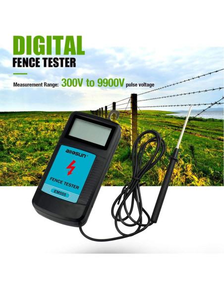 Medidor de Voltaje de Cerca Eléctrica Digital Allsun 300V-9900V