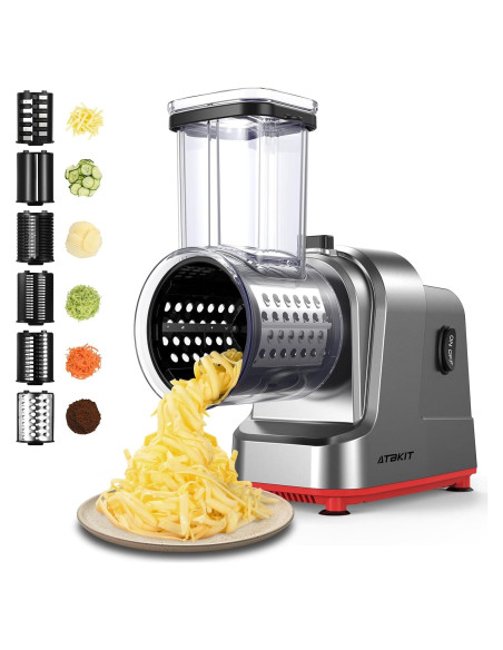 Rallador Eléctrico ATBKIT 250W 6 Cuchillas Acero Inoxidable