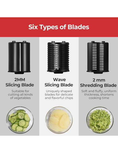 Rallador Eléctrico ATBKIT 250W 6 Cuchillas Acero Inoxidable