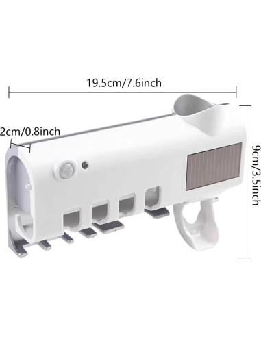Soporte para Cepillos de Dientes con Luz UV LA PARTE PERFECTA