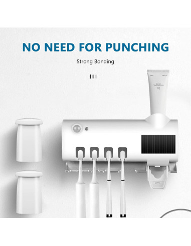 Soporte para Cepillos de Dientes con Luz UV LA PARTE PERFECTA