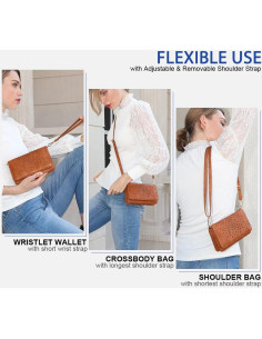 Bolso Cruzado APHISON Mujer RFID Multifuncional 19x12cm 2