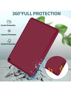 Funda DJ&RPPQ para Tableta 10" 2023, Soporte Trifolio Rojo 2