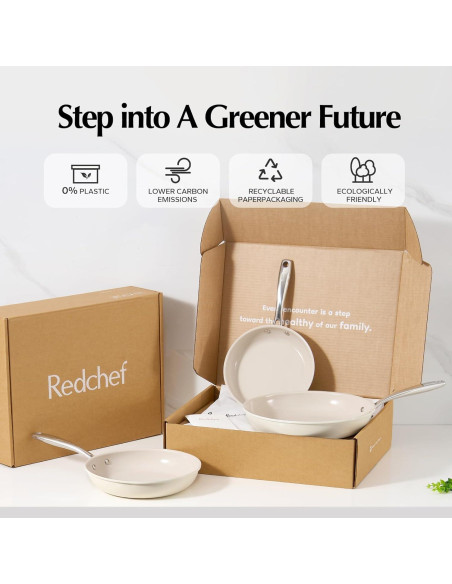 Juego de Sartenes Antiadherentes Redchef 3 Piezas Cerámica