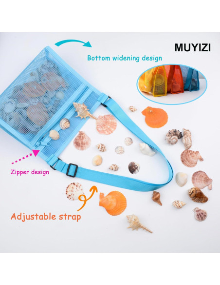 Bolsa de Malla para Conchas de Playa MUYIZI 3 Colores