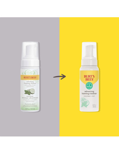 Limpiador Facial Espumoso Burt's Bees con Pepino y Menta 201g
