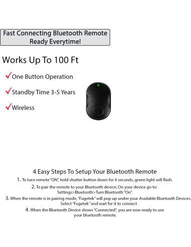 Trípode de Selfie Fugetek FT-669 157 cm Control Remoto