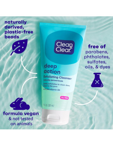 Limpiador Exfoliante Facial Clean & Clear 207 ml Pro-Vitamina B5