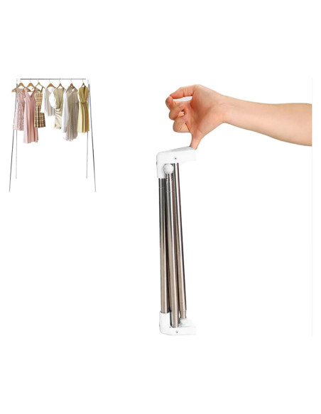 Perchero Plegable Ligtchser para Viajes 134.62 cm Blanco