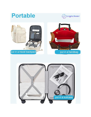 Perchero Plegable Ligtchser para Viajes 134.62 cm Blanco