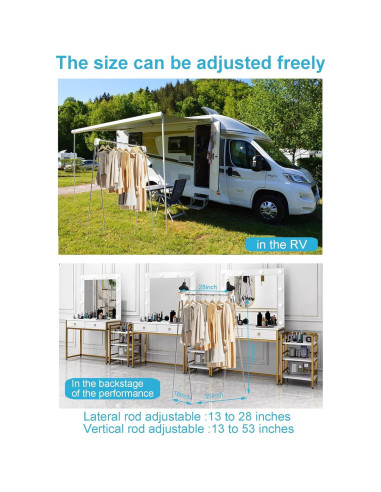 Perchero Plegable Ligtchser para Viajes 134.62 cm Blanco