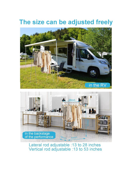 Perchero Plegable Ligtchser para Viajes 134.62 cm Blanco