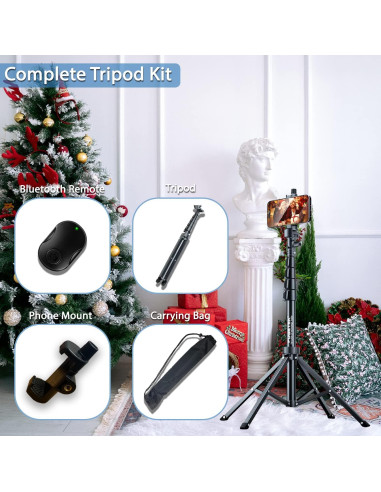 Trípode de Selfie Fugetek FT-669 157 cm Control Remoto