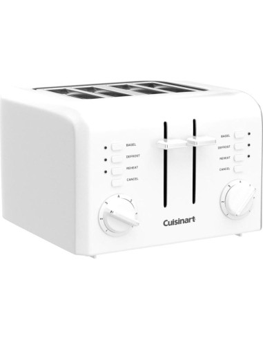 Tostadora Compacta Cuisinart CPT-142P1 4 Rebanadas Blanca