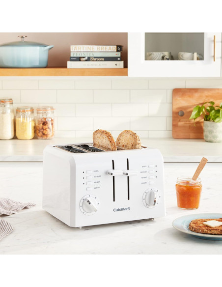 Tostadora Compacta Cuisinart CPT-142P1 4 Rebanadas Blanca