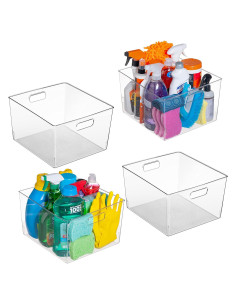 Bins de Almacenamiento ClearSpace 4 Unidades 30x28x18 cm